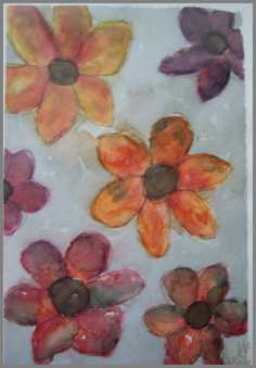 078 Nyudsprungne - Akvarel p papir 17 x 26 cm - Alettes Maleri (akvarel og akryl)