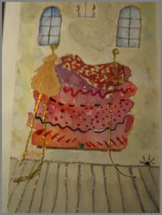 086 Slvprinsesse - Akvarel p papir 30 x 20 cm - Alettes Maleri (akvarel og akryl)