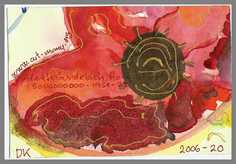 106 Art money 2006-020 - Akvarel p papir 18 x 12 cm - Alettes Maleri (akvarel og akryl)