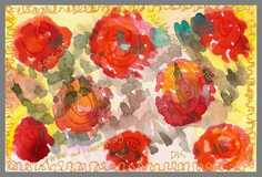 121 Art money 2006-034 - Akvarel p papir 12 x 18 cm - Alettes Maleri (akvarel og akryl)